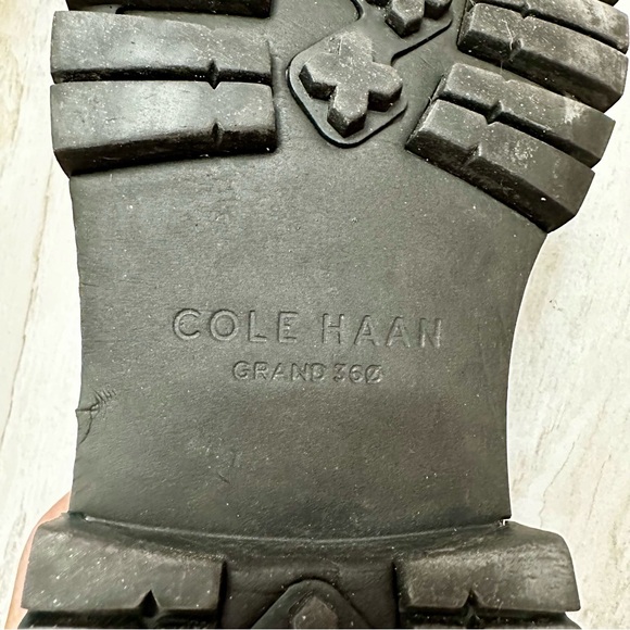 Cole Haan Mens Size 9 Black Leather Tahoe Featherfeel Ankle Lace Up Lug Boots - Picture 10 of 12